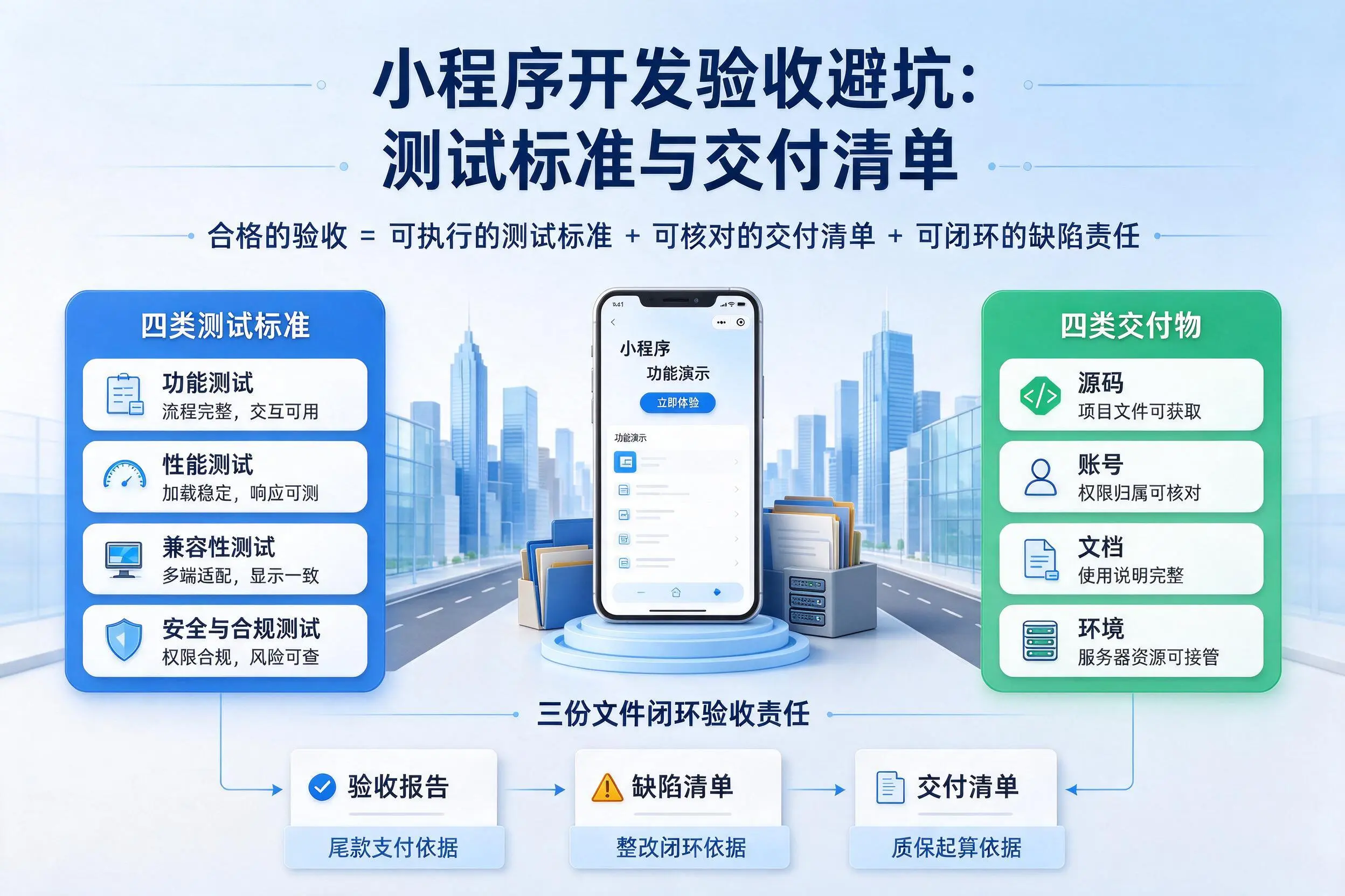 资阳小程序开发验收避坑：测试标准与交付清单