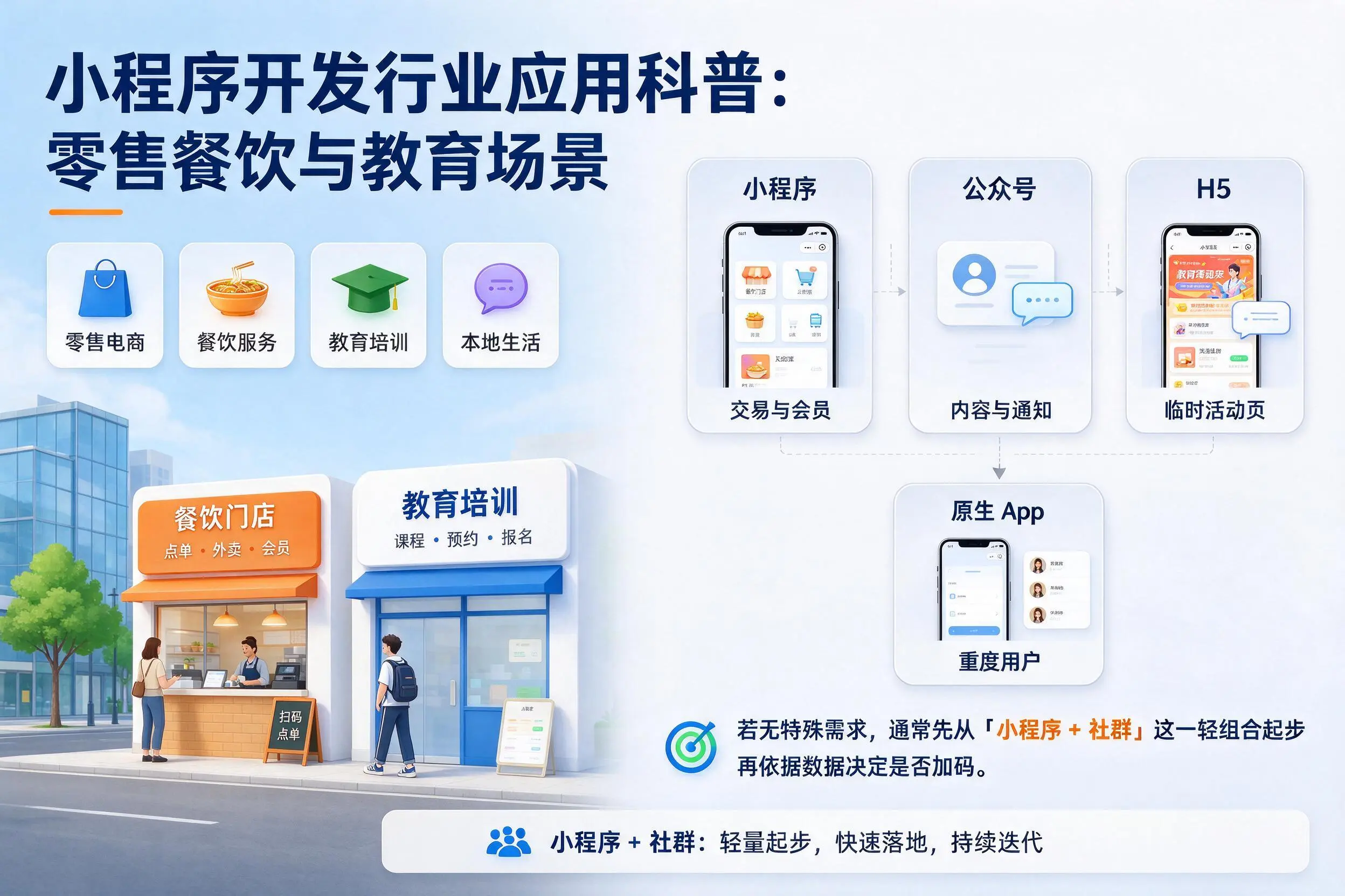 资阳小程序开发行业应用科普:零售餐饮与教育场景