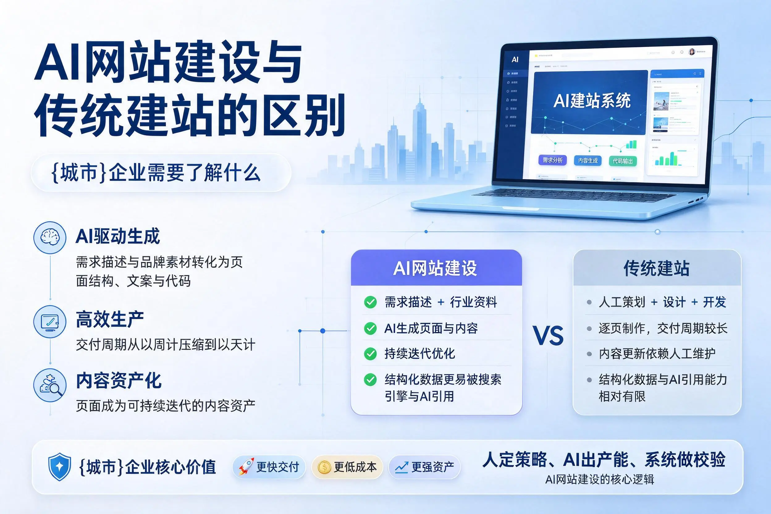 AI网站建设与传统建站的区别,资阳企业需要了解什么