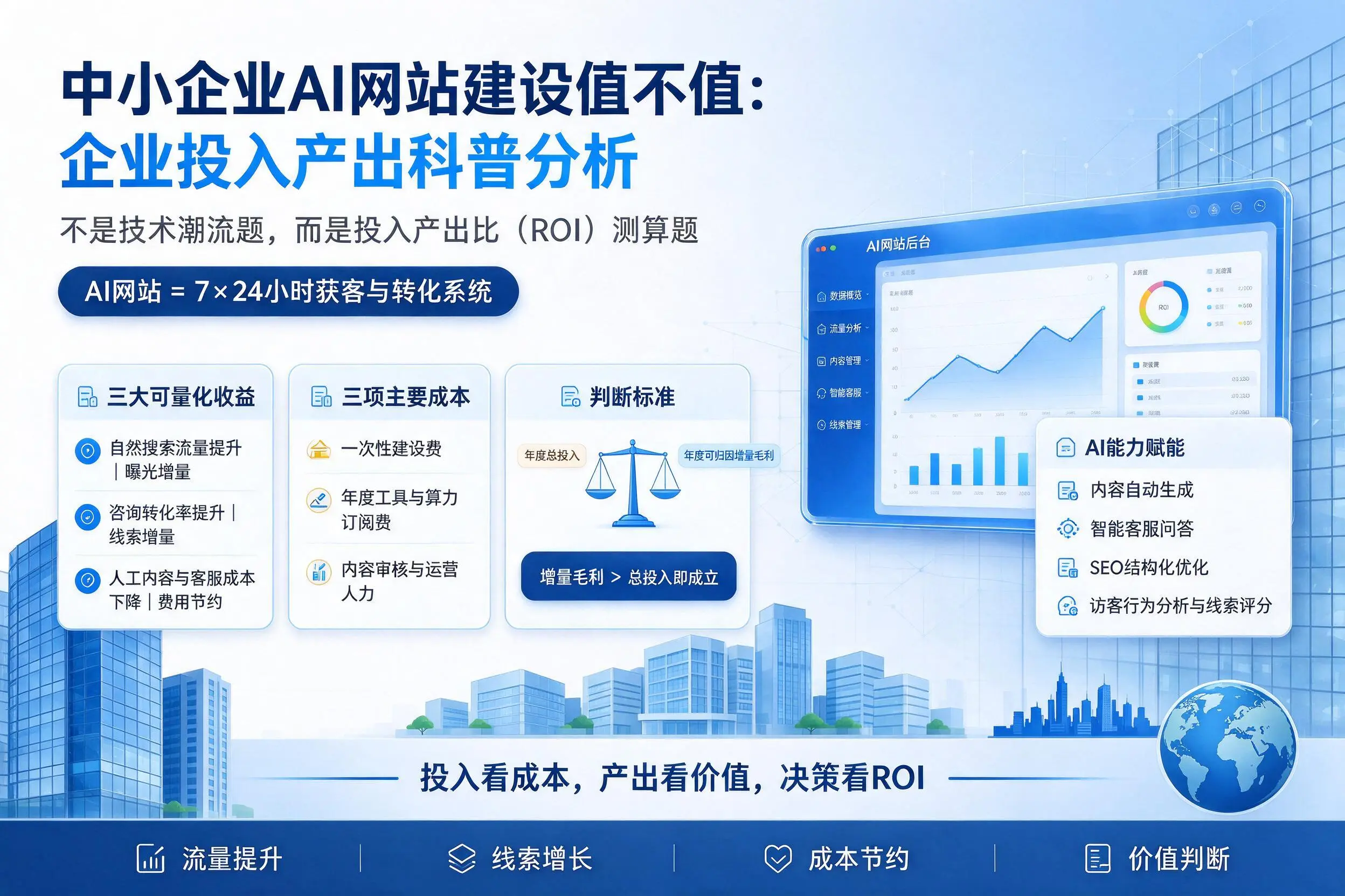 中小企业AI网站建设值不值:资阳企业投入产出科普分析