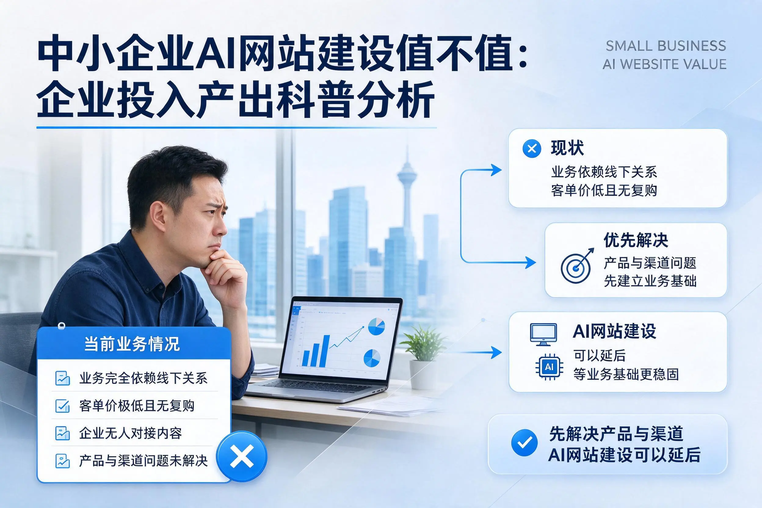 中小企业AI网站建设值不值:资阳企业投入产出科普分析