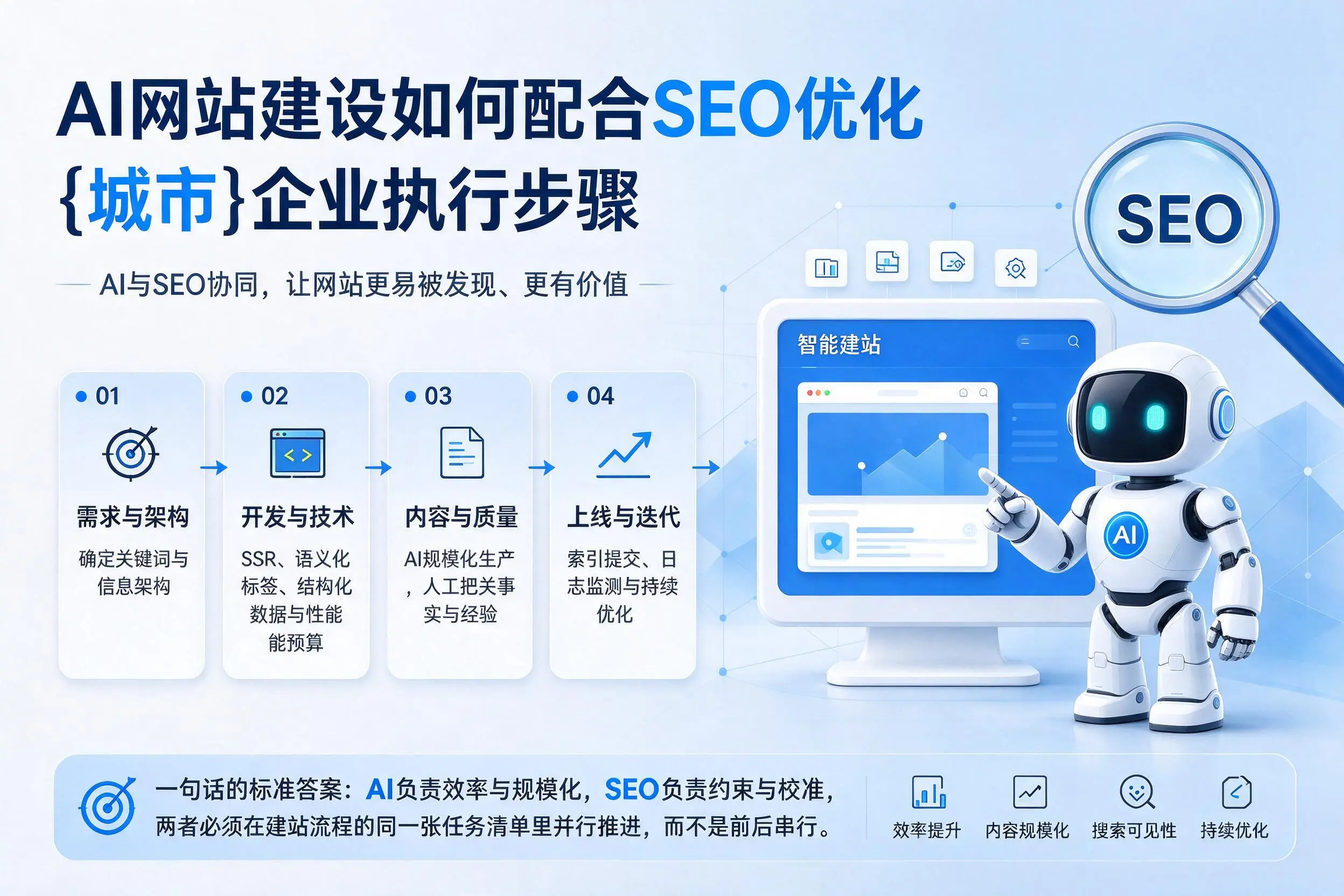 AI网站建设如何配合SEO优化,资阳企业执行步骤