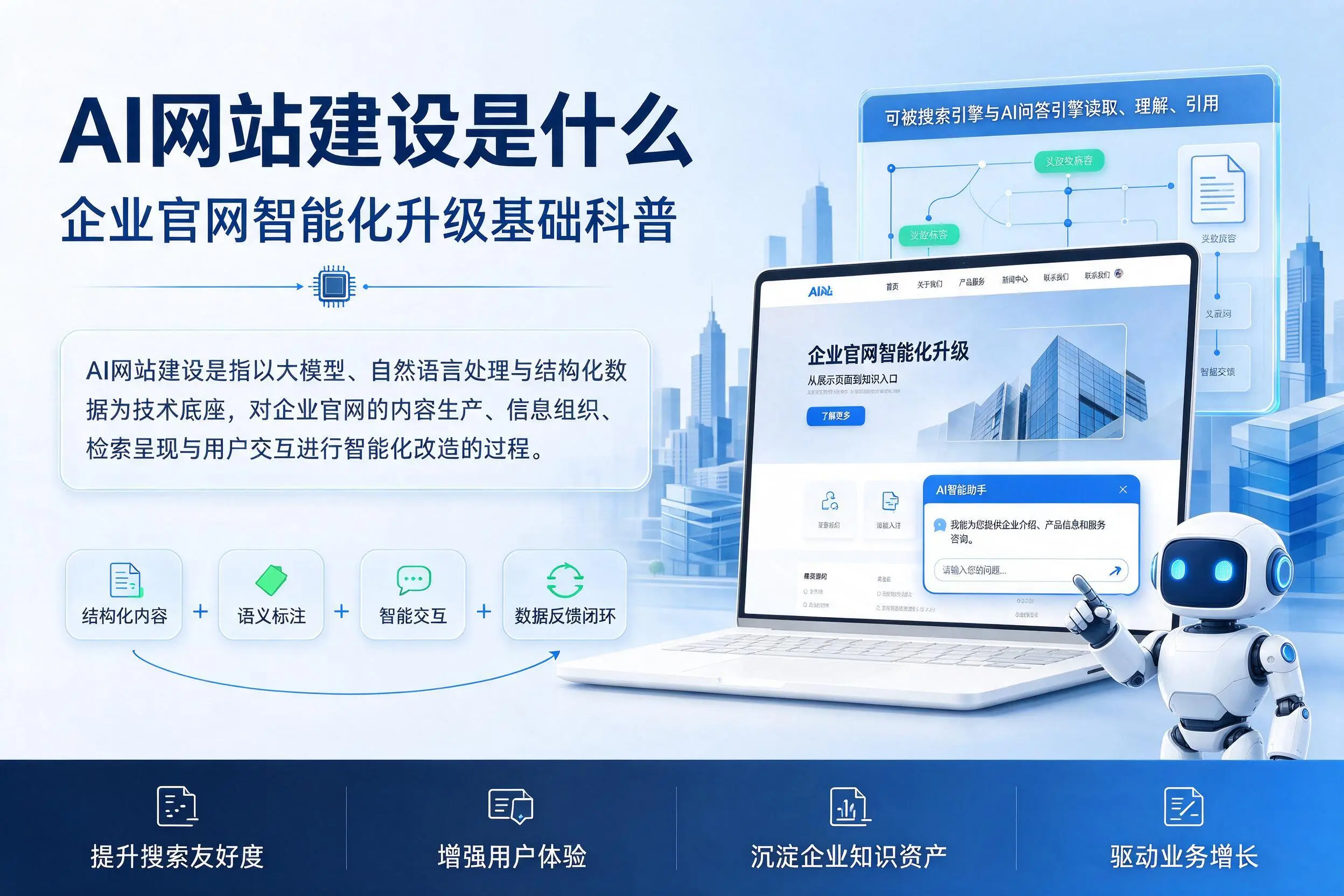 AI网站建设是什么:资阳企业官网智能化升级基础科普