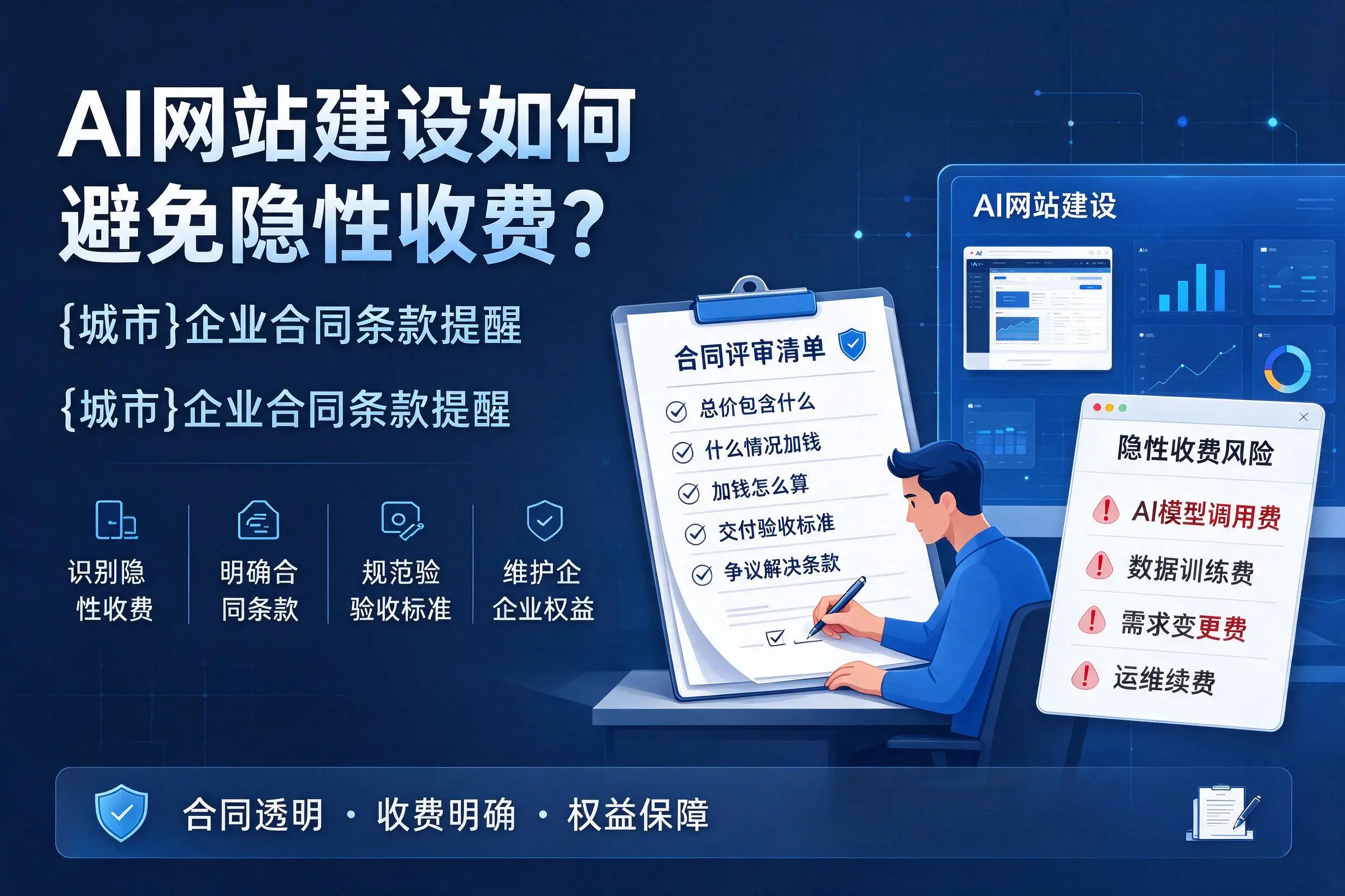 AI网站建设如何避免隐性收费?资阳企业合同条款提醒